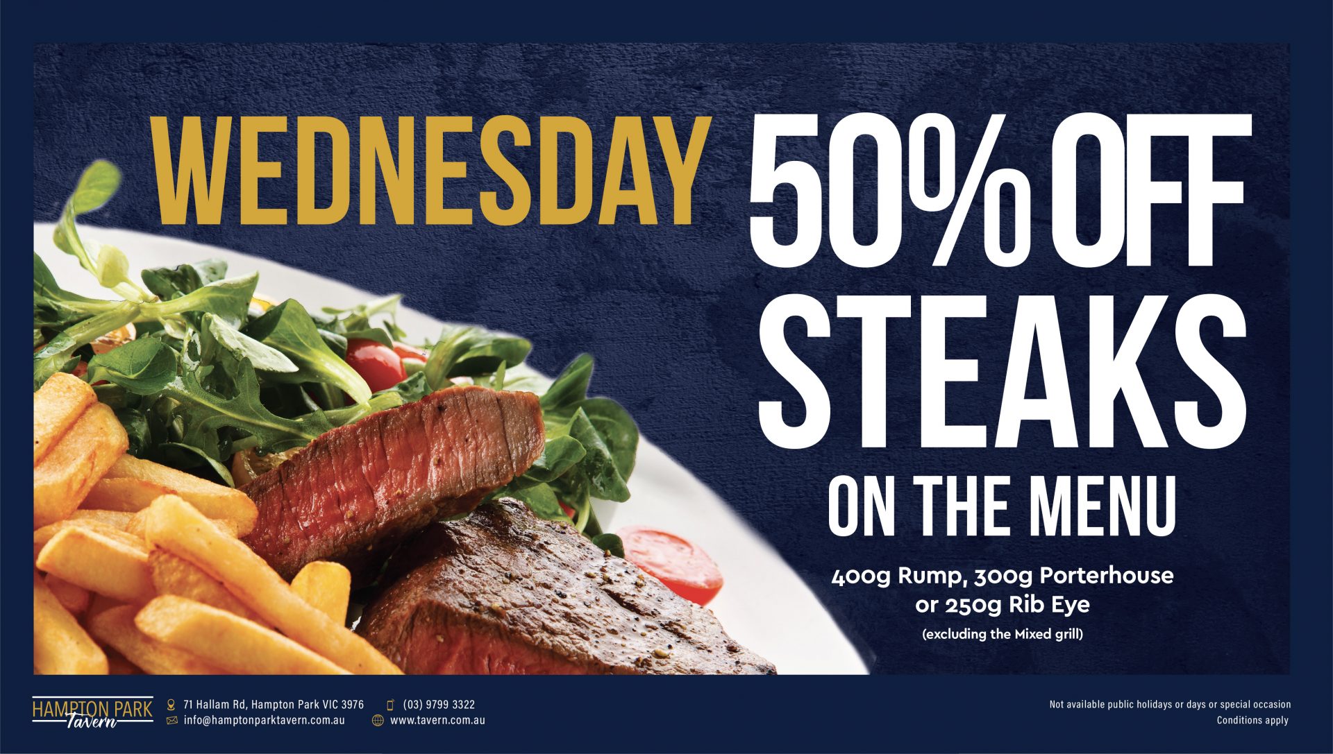 Steak 50% OFF Promotion