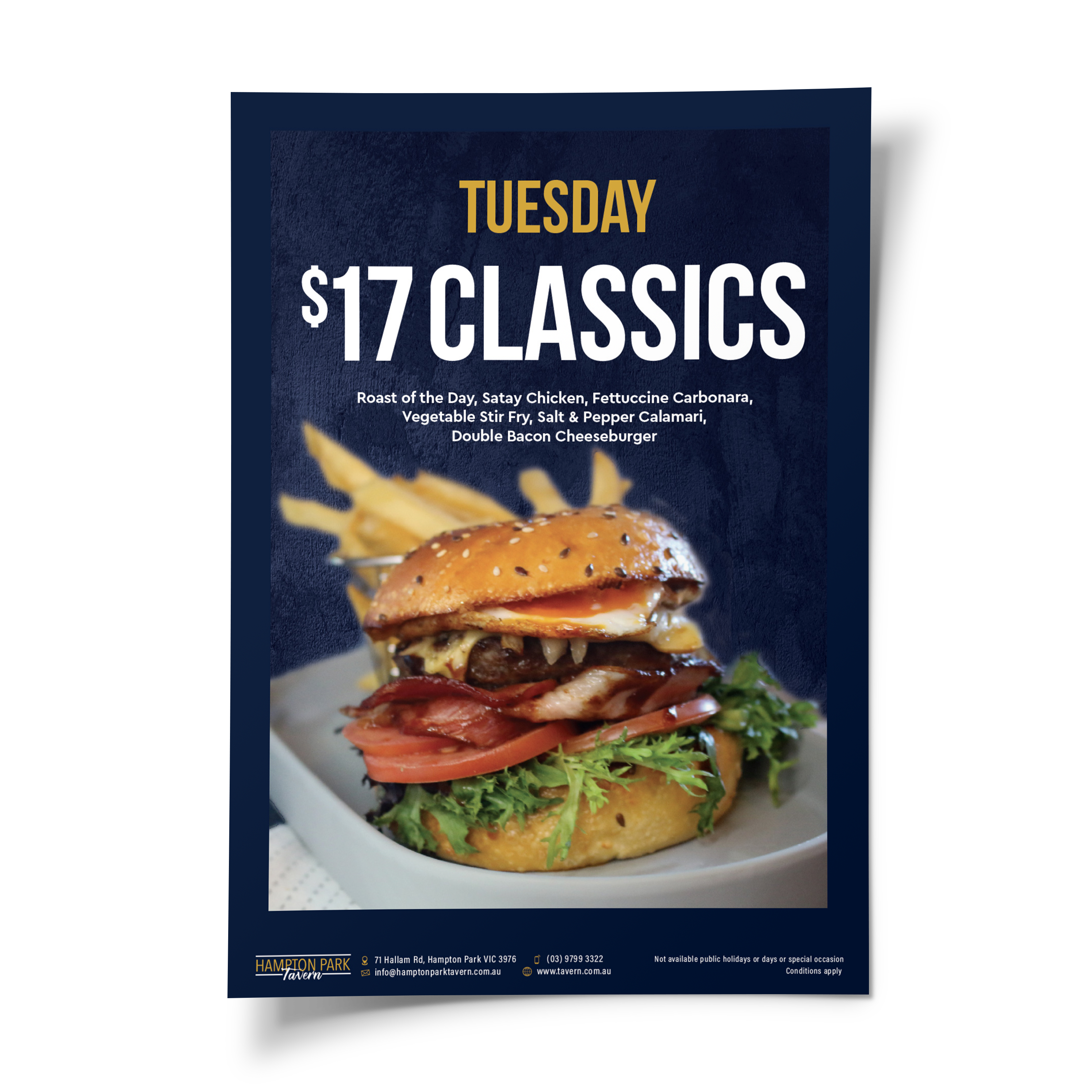 Tuesday $17 Classics Promotion