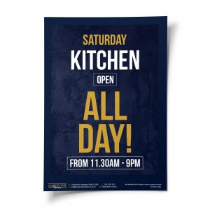 Saturday Kitchen Open All Day Promotion