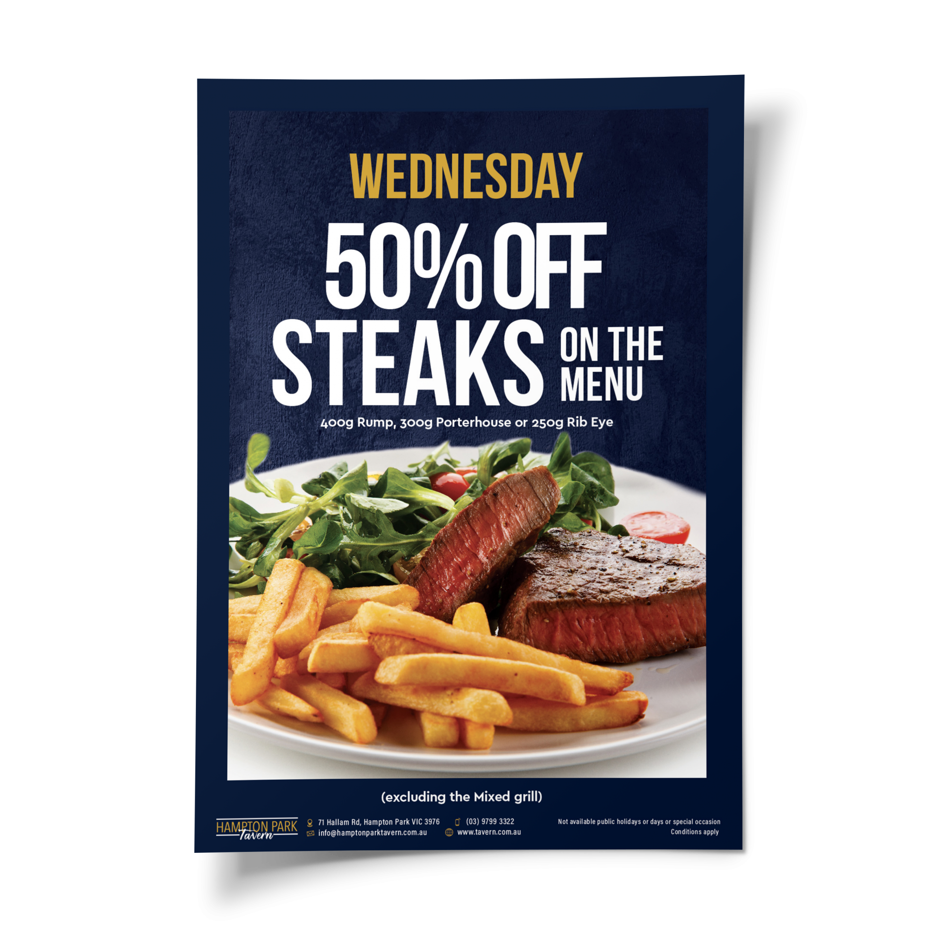 Steak 50% OFF Promotion